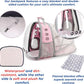 Lollimeow Cat Carrier Backpack, Bubble Expandable Backpack Carrier, Pets and Small Dogs,Airline-Approved, Designed for Travel, Hiking, Walking & Outdoor Use (Back Expandable-Pink)