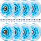 8pcs Inline Skate Wheels Led Light-Up Wheels 64/70/72/76/80mm w/Bushings 85-88A for Kids and Youth Beginners Children's Inline Skates Indoor/Outdoor Use (Blue, 76mm)