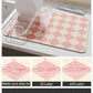AMOAMI Coffee Mat Hide Stain Rubber Backed Absorbent Dish Drying Mat for Kitchen Counter - Fits Under Coffee Maker or Machine - PINK 16X24