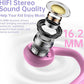 Kids Headphones, Bluetooth 5.2 Air Conduction Open Ear Headphones, 85dB Volume Limiting, Stereo Sound with Mic, IPX5 Waterproof, 20H Playtime, Perfect for School and Outdoor-Pink