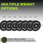 Bumper Plates 2 - Inch Olympic Weight Plate Set for Barbell, 10-55 lb Rubber Weights Sets for Home Gym, Strength Training Plate, Weight Lifting, Black