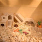 Multi-Chamber Hamster Hideout & House, Natural Wood Small Animal Cage Accessories for Dwarf Hamsters, Gerbils and Mice – Ventilated Design with Structure