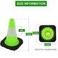 OrangeStar 12" Traffic Cones 4-Pack, Green Safety Cones with Reflective Collar & Heavy Duty Base for Driving Practice, Parking Lots, Roadwork, Construction | Indoor & Outdoor Use