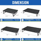 Cooling Elevated Dog Bed, Raised Outdoor Dog Bed Waterproof Pet Beds Cots Stable and Easy Assembly, Teslin Fabric with 1.2mm Thick Iron Frame, Breathable, Ultra-Sturdy，Black, 42 * 28 * 7.9