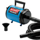 METROVAC AFTD-3: Air Force Commander 2-Speed Dryer - Blue | 4.0 HP | Professional Pet Grooming Blower | Made in USA