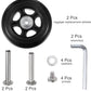 uxcell Replacement Luggage Wheels 84x24mm Suitcase Wheel Repair Kits Include 2 PU Bearing Wheels & Washers, Wrenches & Axle Screw for Trolley Bag, Inline Skate and Caster Board