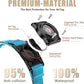 AirTag Dog Collar - Leather Dog Collar with Airtag Holder | IP68 Waterproof AirTag Holder with Metal Buckle, Comfortable GPS Dog Collars Tracker for Medium Large Dogs (Blue, M)