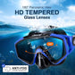 Odoland Kids Snorkeling Packages Snorkel Set, Dry Top Snorkel Mask with Adjustable Swim Fins for Boys and Girls Age 7-14