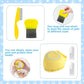 VCZONE 8 Pcs Cat Brush Grooming Kits, Pet Self Cleaning Kit with Pet Nail Clipper and File, Flea Comb, Pet Shampoo Bath Brush, Pet Shedding Brush, Silicone Toothbrush (Yellow)