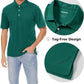 MAGCOMSEN Men's Polo Shirts 3 Buttons Casual Work T Shirts Quick Dry Short Sleeve Golf Shirt Pique Jersey Outdoor Performance