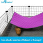 Paw Inspired Hanging Fleece Hammock for Ferrets, Rats, Chinchillas, Sugar Gliders, Small Pets | Hideout Toy for Guinea Pigs, Hamsters | Swivel Clips for Small Animal Cages (Gray/Pink)