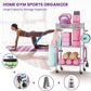 Yoga Mat Storage Rack, Home Gym Storage Rack, VOPEAK Workout Storage for Yoga Mat, Foam Roller, Equipment Gym Storage for Home Exercise and Fitness Gear (Metal)