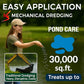 Muck Clear - 15LB Beneficial Bacteria for Ponds & Lake, Boost Enzymes, Sludge Odor Away, Outdoor Fish Pond Water Clarifier, Safe for Aquatic Life, Treats Up to 90,000 Sq Ft