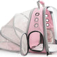 Lollimeow Cat Carrier Backpack, Bubble Expandable Backpack Carrier, Pets and Small Dogs,Airline-Approved, Designed for Travel, Hiking, Walking & Outdoor Use (Back Expandable-Pink)