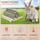 Bissap 60 PCS Rabbit Chew Sticks, Sweet Bamboo Timothy Hay Chew Stick Papaya Stems Apple Branch Bunny Chews for Rabbit Hamster Chinchilla Guinea Pig Small Pet Natural Molar Treats