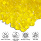 Sea Glass Stones - 2.9LB/46.4oz Yellow Frosted Glass Pebbles Gemstones - Perfect for Aquarium Rocks, Fish Tank Gravel, Vase Fillers, Seaglass DIY Crafts, and Home Decor