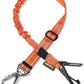AUBELL Dog Seat Belt for Car,Updated 3-in-1 Adjustable Reflective Bungee Heavy Duty Dog Car Harness Tether with Clip Hook Latch & Buckle,Swivel Zinc Alloy Carabiner,Orange