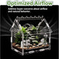 Magnetic Acrylic Terrarium Kit - 5.9"x3.9"x5.1" Jumping Spider Enclosure/Tarantula Cage with Secure Magnetic Latches, Ventilation & Escape-Proof Design - Reptile/Chameleon/Mantis Habitat
