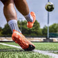 2 Set Anti-Slip Grip Soccer Socks with Shin Guard Sleeves, Sports Athletic Socks for Men Women