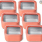 Caraway 6pc Glass Food Storage Set – 4.4 Cup Food Containers (6) - Ceramic Coated - Non Toxic, Non Stick with Lids - Microwave Safe - Perracotta