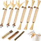 Tocirelo Catnip Toys Silvervine Sticks - 12Pack Natural Cat Chew Toys for Bored Indoor Cats Teeth Cleaning, Matatabi Sticks Treats with Feather and Bell, Kitten Teething Calming Products
