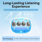 PAXA Bling Open Ear Clip On Earbuds with LED Display & Crystal Butterfly Earrings, Comfort Bluetooth 5.4 Wireless Ear Buds 50H Playtime for Women Girl Work, Fitness, Daily Wear, Gift, Silver