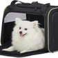 PETSFIT Large Cat Carrier, Dog Carrier up to 25Lbs, Pet Privacy Protection Travel Pet Carrier for Medium and Large Cats, Small Dogs, Puppies (Large, Black)