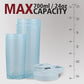 ShakerZoo-6 Pack-Protein Shaker Bottles for Protein Mixes, Shaker Cups for Protein Shakes, 3 pcs 24 ounce and 3 pcs 20 ounce (Blue)