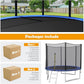 GYMAX Trampoline, 8FT 10FT 12FT 14FT 15FT 16FT Recreational Trampolines w/Safety Enclosure Net & Ladder - ASTM Certificated, Outdoor Trampoline for Kids and Adults