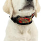 Huxley & Kent Ruff Pet Scrunchy | Shiny Christmas Plaid (Medium) | Festive Christmas/Holiday Neckwear for Dogs/Cats | Fun Stretchable Costume Accessory | Soft Collar with Bells
