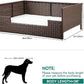 YITAHOME Rattan Dog Sofa Bed with Cushion,Wicker Pet Bed Sofa Couch Indoor Outdoor Waterproof for Large Medium Small Dogs Cats (38.6''L*26.4''W*15''H,Beige)