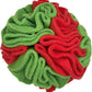 Puppy and Small Breed Snuffle Interactive Foraging Dog Puzzle Ball Toy Christmas Green and Red