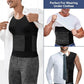 Odoland Men Body Shaper Compression Shirt, Adjustable Velcro Waist Trimmer Belt Intensity, Slimming Shapewear Tummy Control