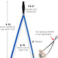 PetBonus Two Point Control Dog Leash, Works with No Pull Harnesses, No Tangle Dog Training Leashes, No Pull Padded and Reflective Walking Lead, Converts to Single Leash for Medium Large Dogs (Blue)