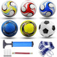 6 Pack Classic Soccer Balls Size 5 With Pump and Net Bag - Training and Practice for Kids and Adults, Indoor and Outdoor Competition