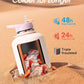 Coolflask Half Gallon Water Bottle Insulated with Straw, 64 oz Large Water Jug with Straw & Spout Lids, Double Wall Stainless Steel Metal Flask, Keep Cold 48h Hot 24h, Apricot Pink