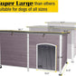 Aivituvin Dog House Insulated Outdoor Dog Kennel with Heated Liner for Winter 59" Extra Large Insulated Dog Cage with Heater,All-Around Iron Frame(Grey)