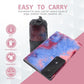 Eunzel Yoga Towel,Hot Yoga Mat Towel with Grip Dots Sweat Absorbent Non-Slip for Hot Yoga, Pilates and Workout 24" x72", Red & Blue
