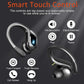 Ltinist Wireless Earbud, Bluetooth 5.3 Headphones Pure Bass Sound with Earhooks, 75H Battery Over Ear Headphones with Dual-LED Display, IP7 Waterproof Earphones Built-in Microphone for Running Sports
