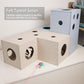 PETKARAY Felt Cat Puzzle Toy, Interactive Cat Toys for Indoor Cats, Interactive Maze for Kitten Felt Puzzle Box with Ball, Beige