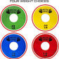 Micro Gainz Standard 1-Inch Center Hole Fractional 8 Piece Weight Plates with Bag, Designed for Standard 1-Inch Dumbbell & Barbell for Strength Training and Weight Lifting, Made in USA