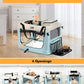 Extra Large Dog Crate with 2 Foldable Bowl, 36 Inch Collapsible Travel Dog Crate Kennel with Soft Blanket for Medium Dogs,Indoor & Outdoor (36" L x 25" W x 25" H, Blue)