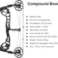 Archery Compound Bow Hunting Set 20-70lbs Adjustable Pull 320fps Speed with 5 Pin Sights and 9 Carbon Arrows for Teens and Adults Target Practice Outdoor Hunting Full Set of Accessories
