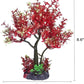 Mipukbay Aquarium Plants Tree - Red & Green Artificial Plastic Fish Tank Decor, Realistic Ornament Safe for Fish & Shrimp, Low-Maintenance Aquascaping Plants for Freshwater/Saltwater Tank Landscaping