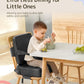HOMEAL Booster Seat for Kitchen Chair, Breathable Toddler Booster Seat for Dining Table with Backrest and Adjustable Straps, Portable Travel Toddler Booster Seat, Dark Grey