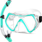 Snorkeling Gear, Dry Snorkel Set180° Panoramic Wide View,Anti-Fog Scuba Diving Mask, Professional Snorkeling Gear for Free Breathing, Swimming, Diving