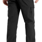 FREE SOLDIER Men's Outdoor Softshell Fleece Lined Cargo Pants Snow Ski Hiking Pants with Belt