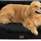 Bedsure XXL Orthopedic Dog Bed for Extra Large Dogs - Washable Giant Dog Cat Bed Waterproof, Comfort Dogs Couch Sofa with Washable Removable Cover, Pet Bed with Nonskid Bottom, Black, 52"