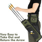 SUNYA Archery Hip Quiver for Arrows. Includes 3 Tubes Arrow Holder, Accessories Pockets and Waist Belt. Fit for Compound and Recurve Bow Practice.