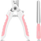 OneCut 6" Dog Nail Clippers for Small, Medium and Large Breed Professional Pet Nail Trimmers -Suitable for Cats, Rabbits and Guinea Pigs with Safety Guard to Avoid Over Cutting (Pink)